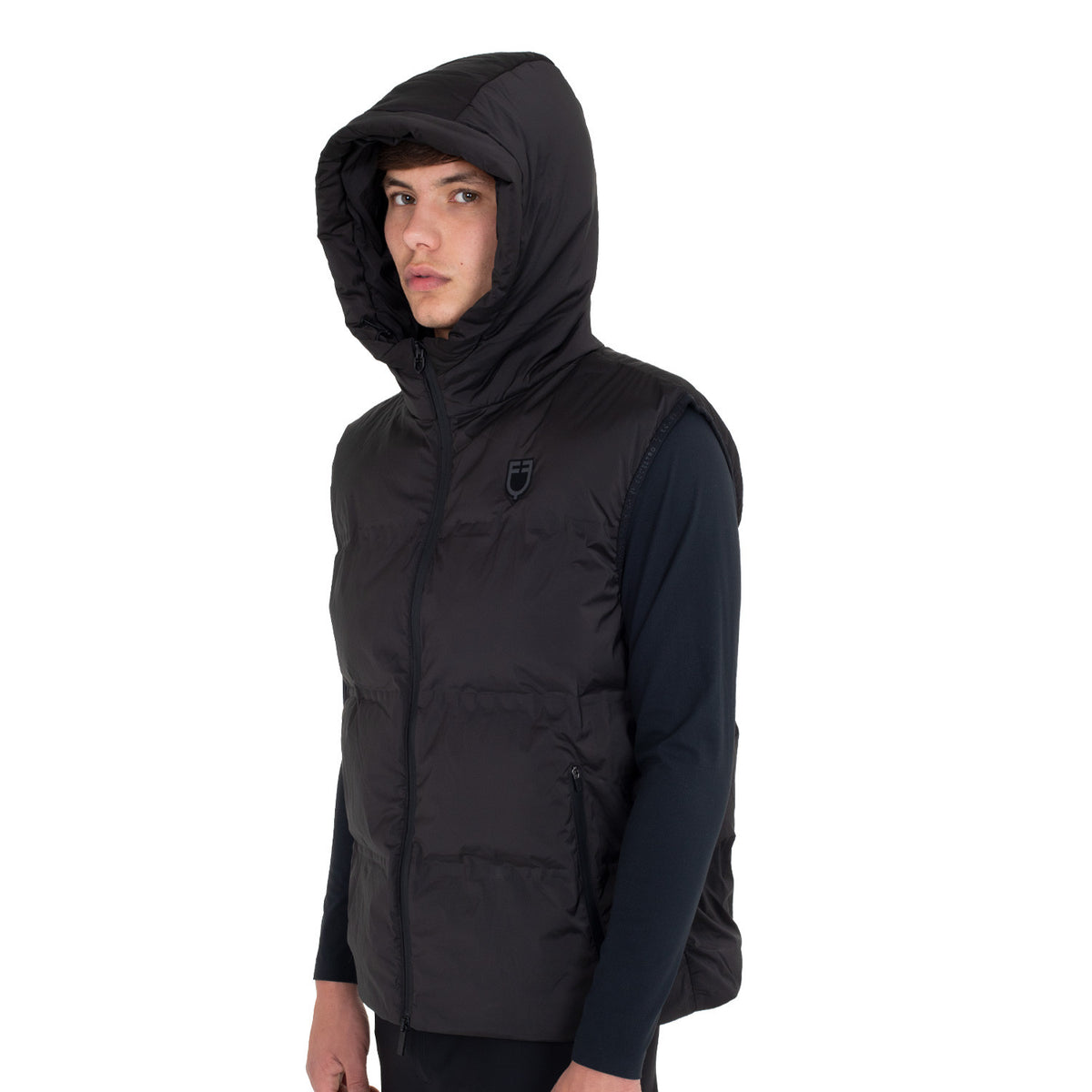 Equestro Men’s technical hooded vest Ridertechnology