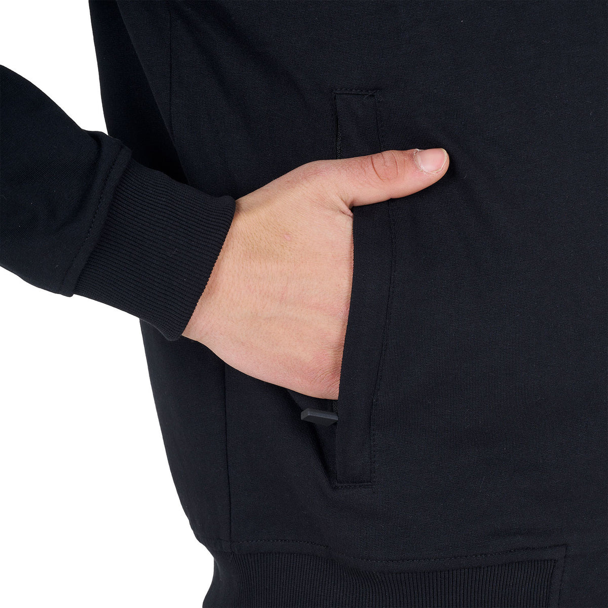 Equestro Men's sweatshirt with adjustable hood and zip
