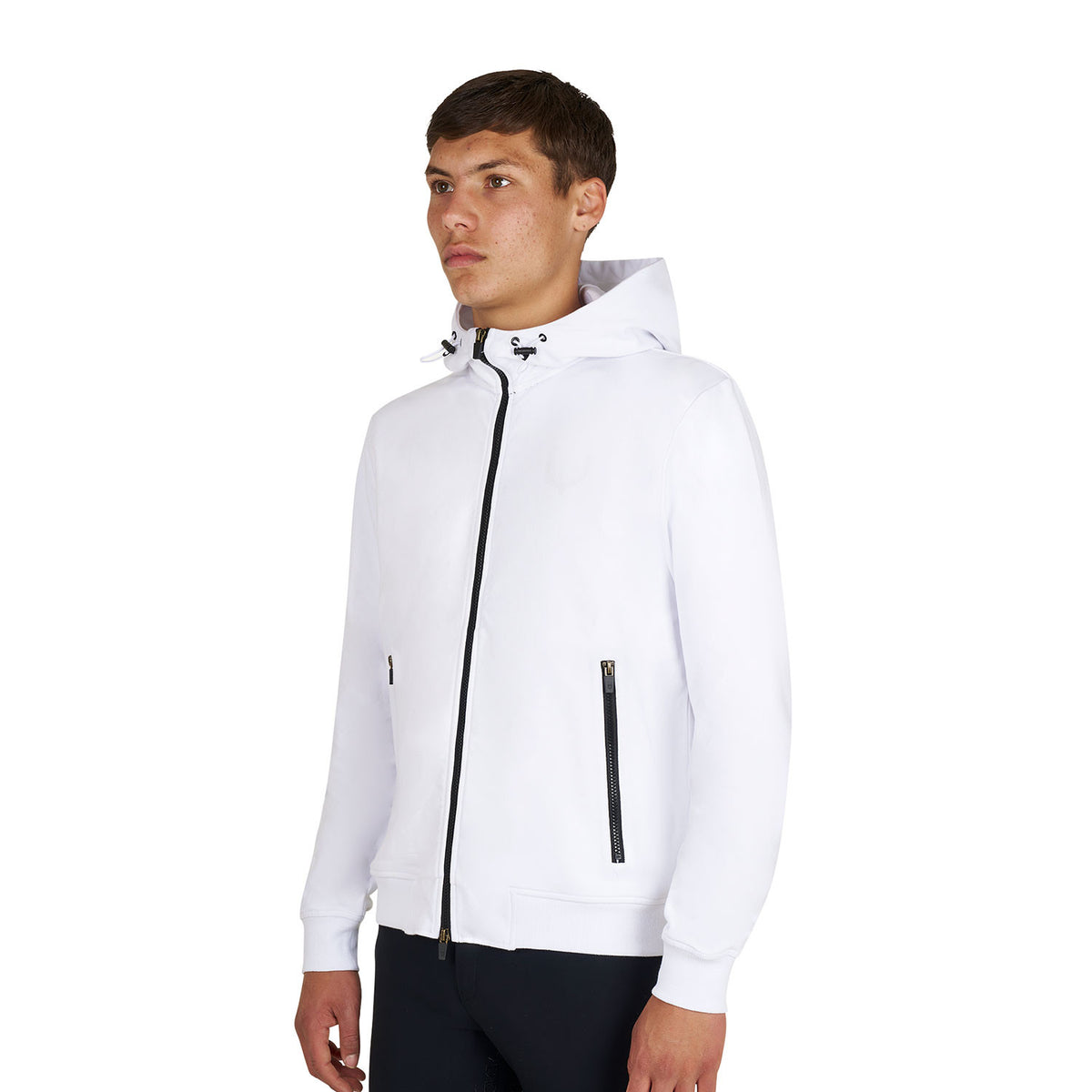 Equestro Men's sweatshirt with adjustable hood and zip