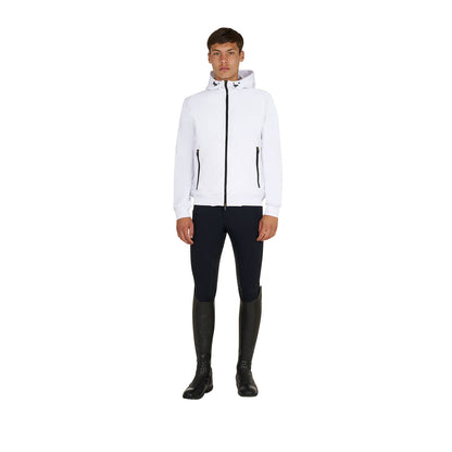 Equestro Men's sweatshirt with adjustable hood and zip