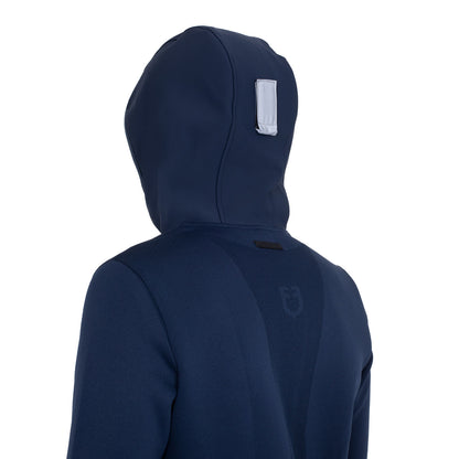 Equestro Men's technical sweatshirt with hood and micro-mesh inserts