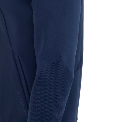 Equestro Men's technical sweatshirt with hood and micro-mesh inserts