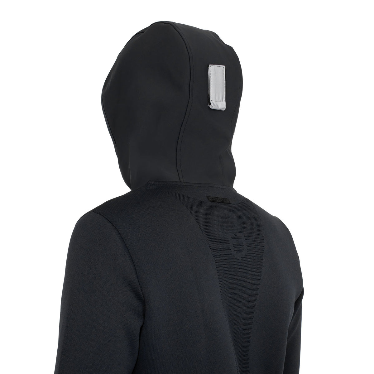 Equestro Men's technical sweatshirt with hood and micro-mesh inserts