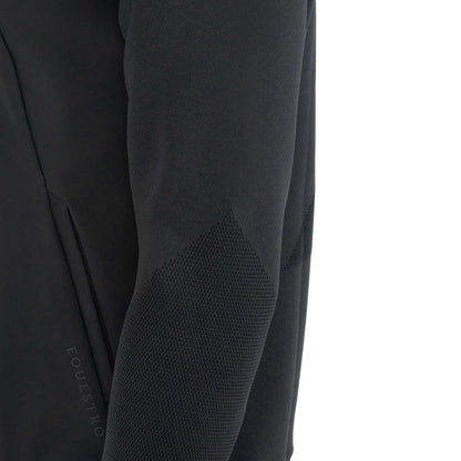 Equestro Men's technical sweatshirt with hood and micro-mesh inserts