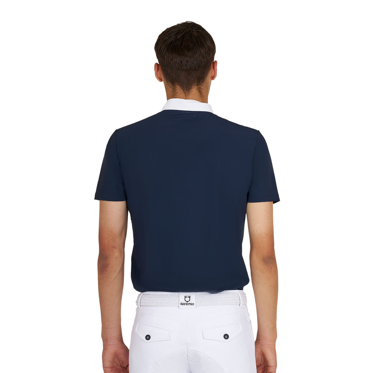 Equestro Men's slim fit half-sleeved competition polo shirt