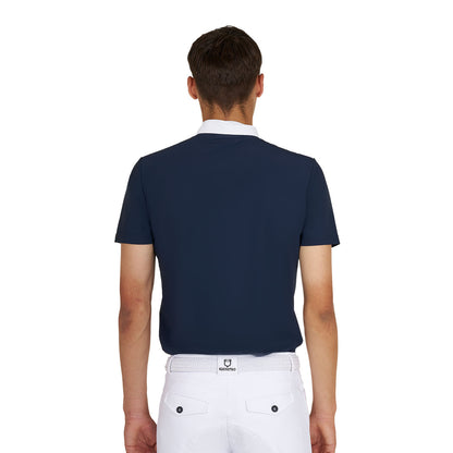 Equestro Men's slim fit half-sleeved competition polo shirt