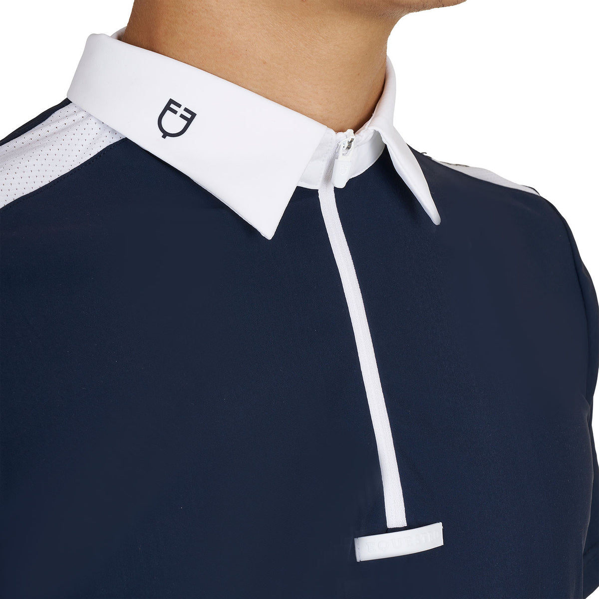 Equestro Men's slim fit half-sleeved competition polo shirt