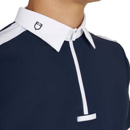 Equestro Men's slim fit half-sleeved competition polo shirt