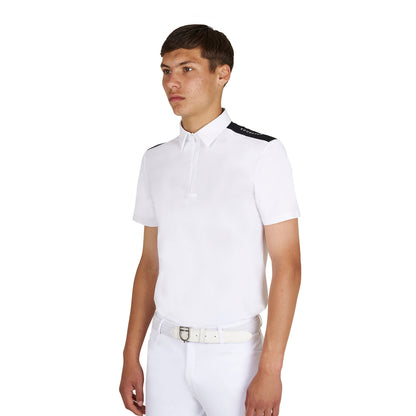 Equestro Men's slim fit half-sleeved competition polo shirt