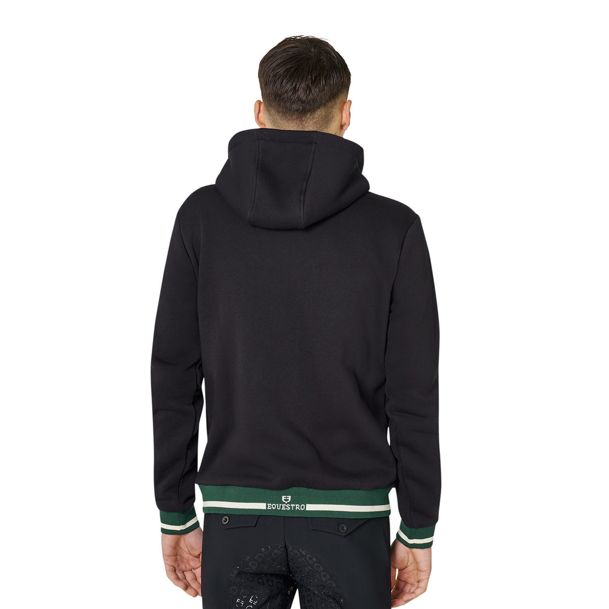 Equestro Men's hoodie with front zipper