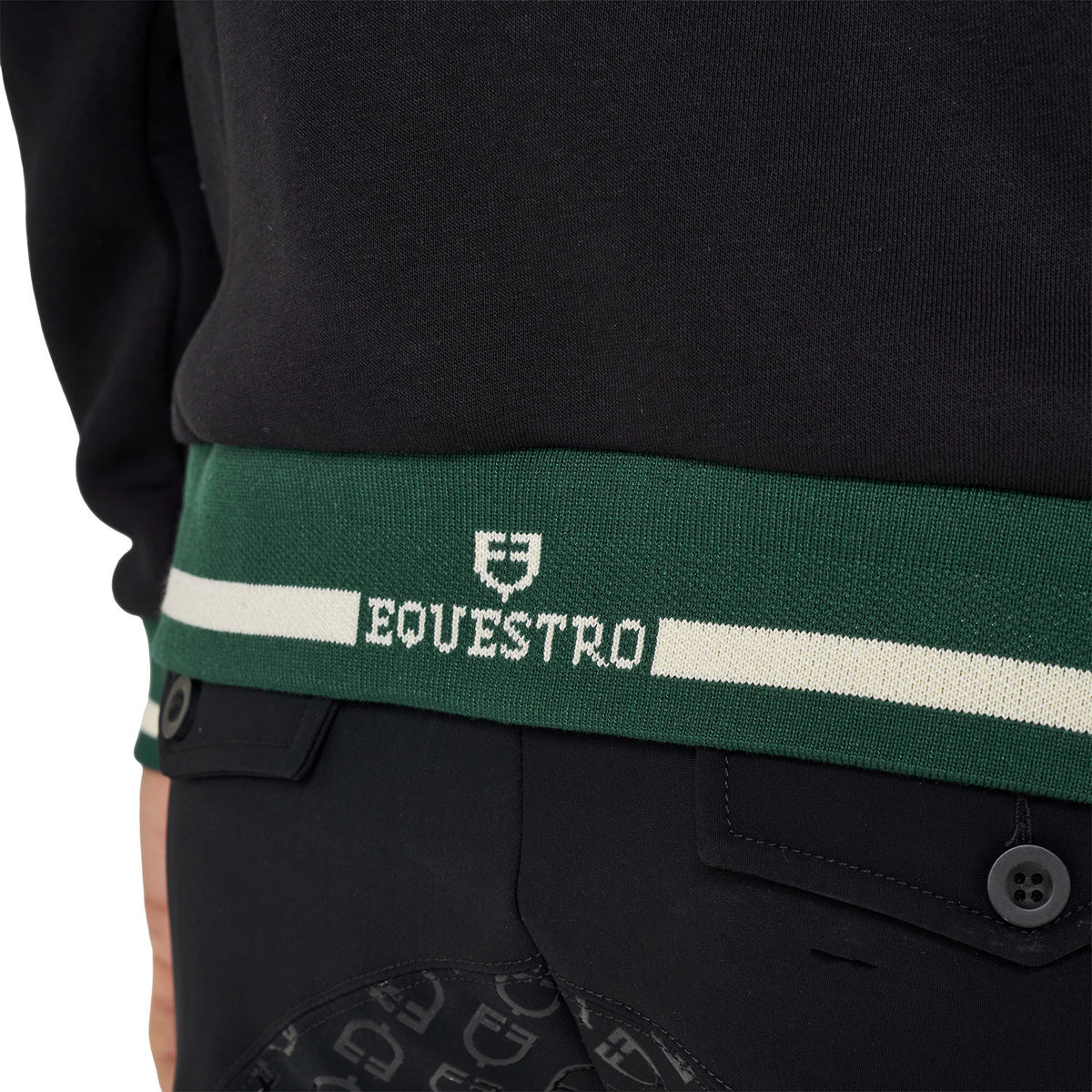 Equestro Men's hoodie with front zipper