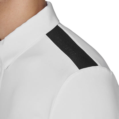 Equestro Men's long-sleeved competition polo shirt with mesh inserts
