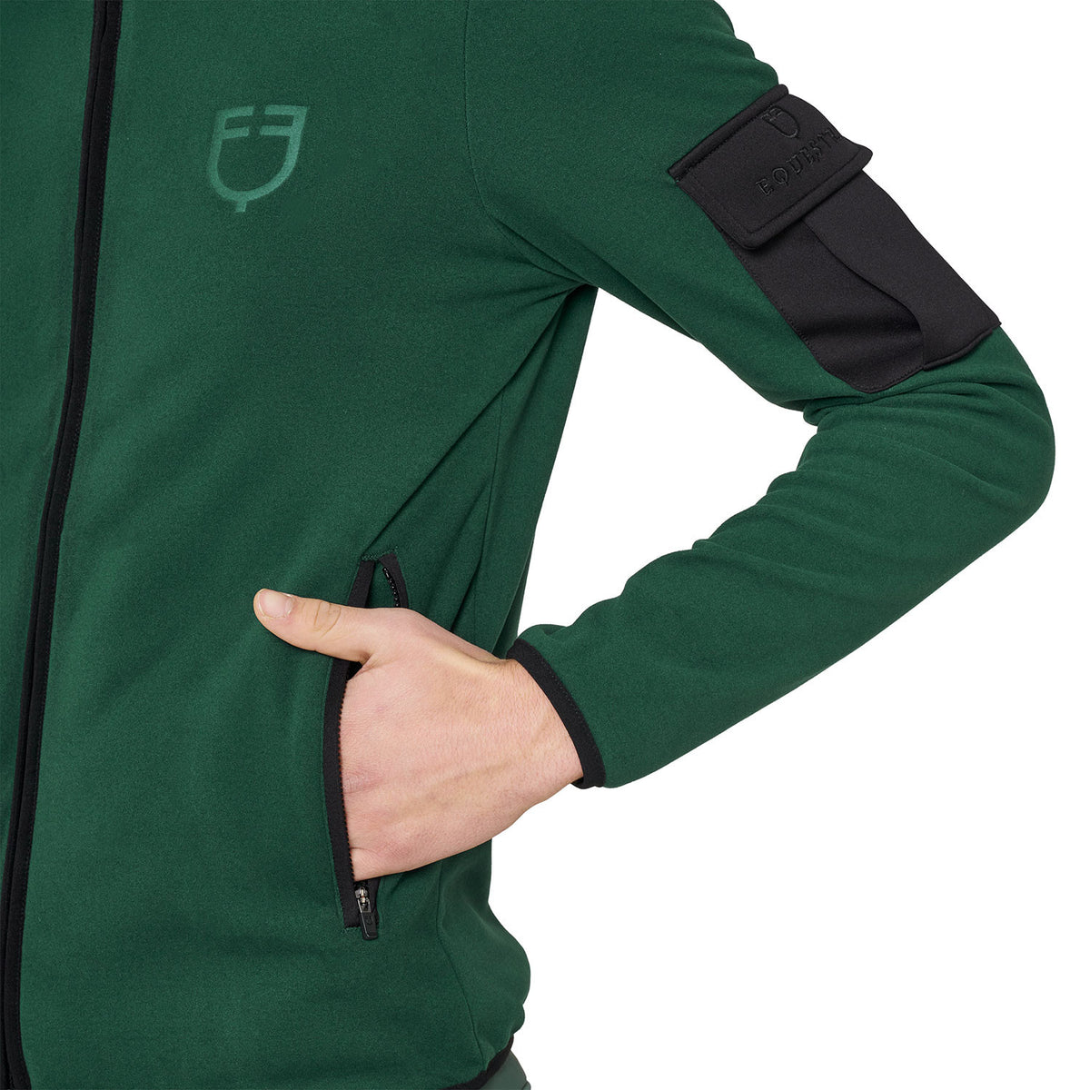 Equestro Men’s fleece zip-up hoodie