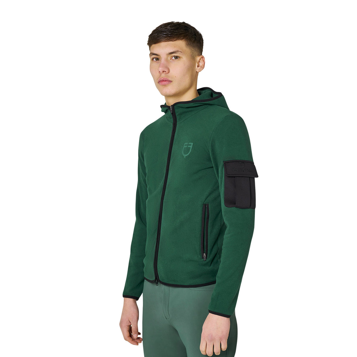 Equestro Men’s fleece zip-up hoodie