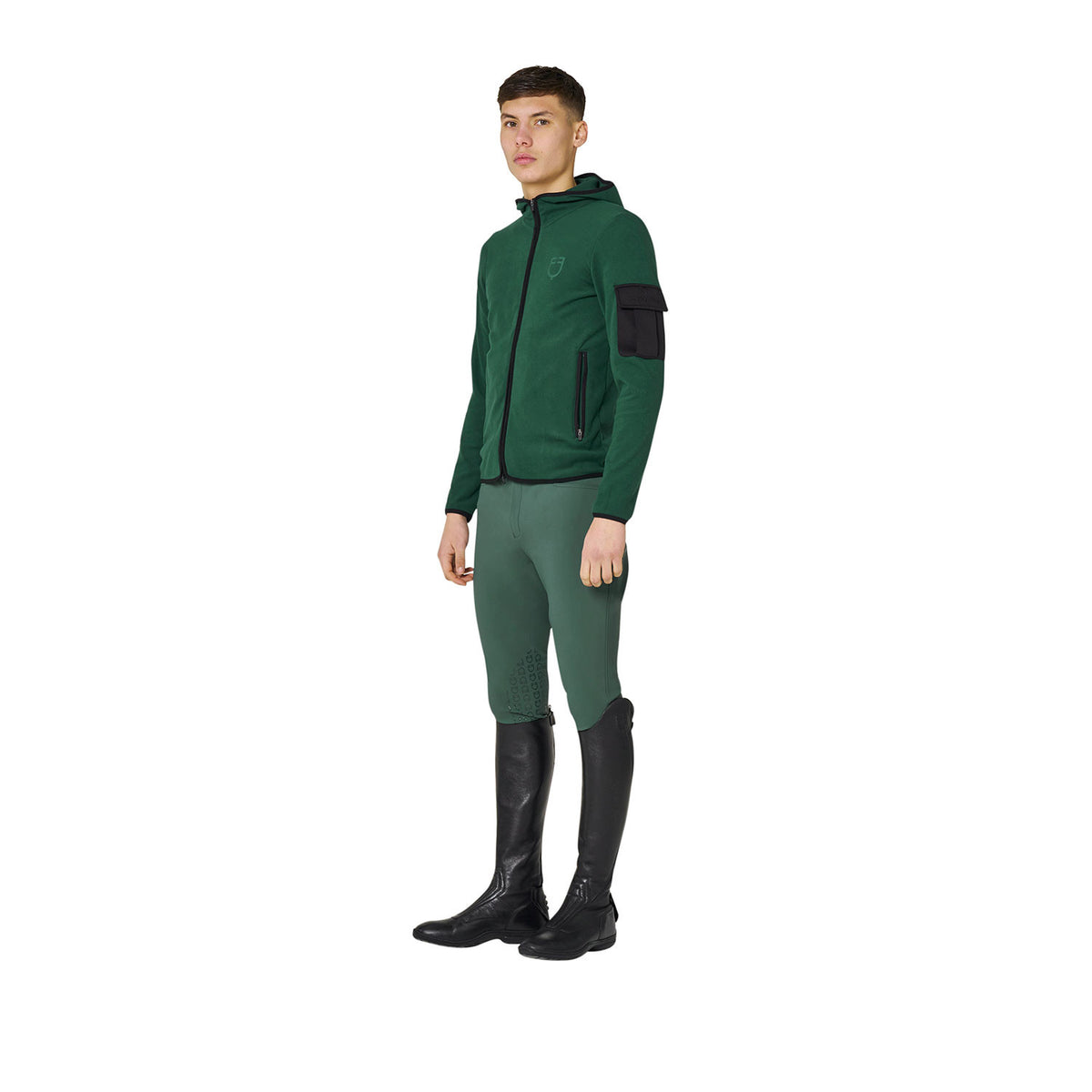 Equestro Men’s fleece zip-up hoodie