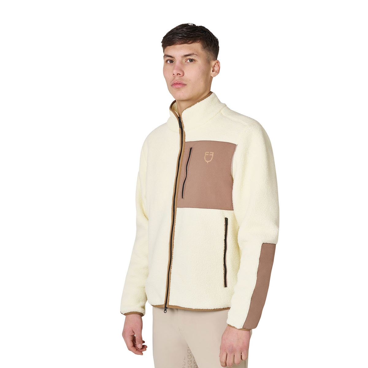 Equestro Men’s teddy fleece sweatshirt with front pocket