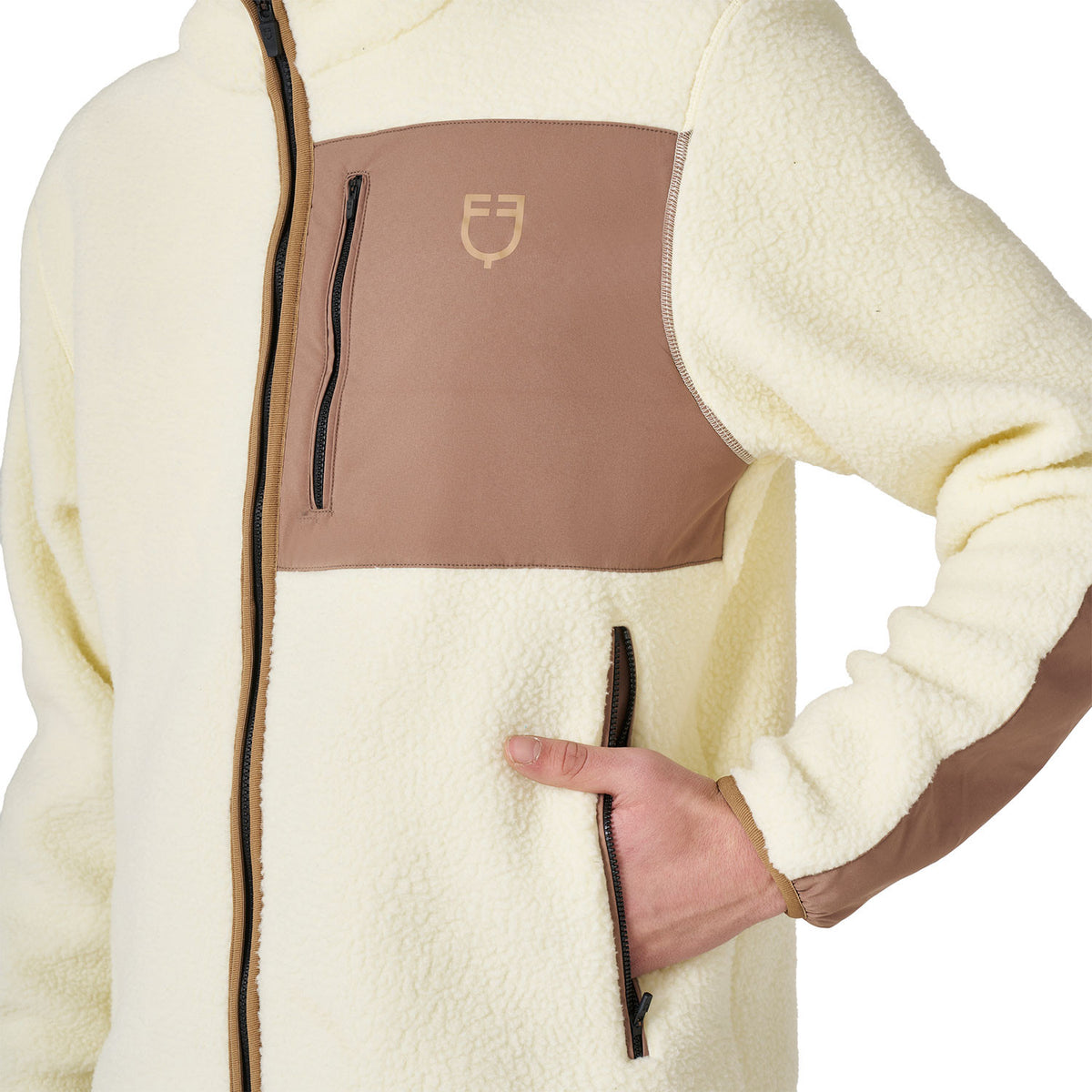 Equestro Men’s teddy fleece sweatshirt with front pocket