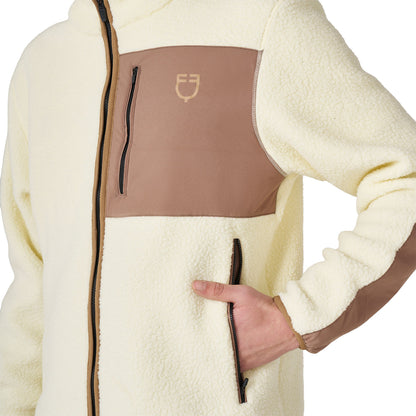 Equestro Men’s teddy fleece sweatshirt with front pocket