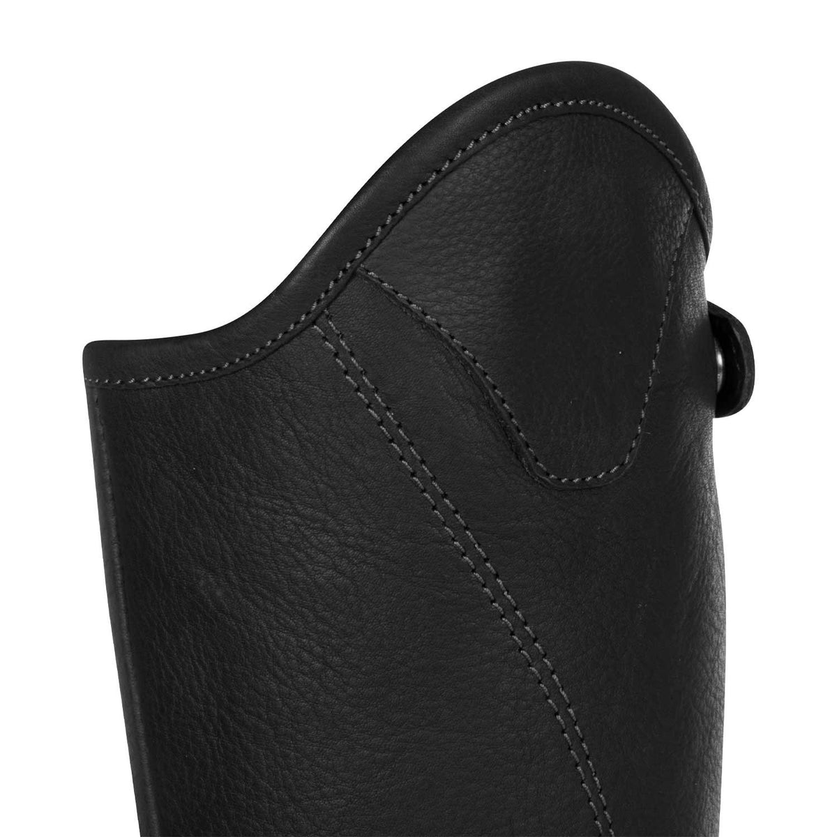Equestro Unisex short leather gaiters with side zip