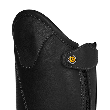 Equestro Unisex short leather gaiters with side zip