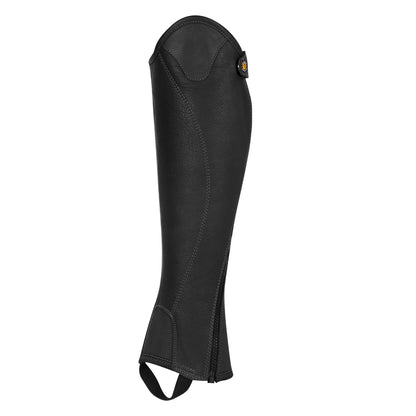 Equestro Unisex short leather gaiters with side zip
