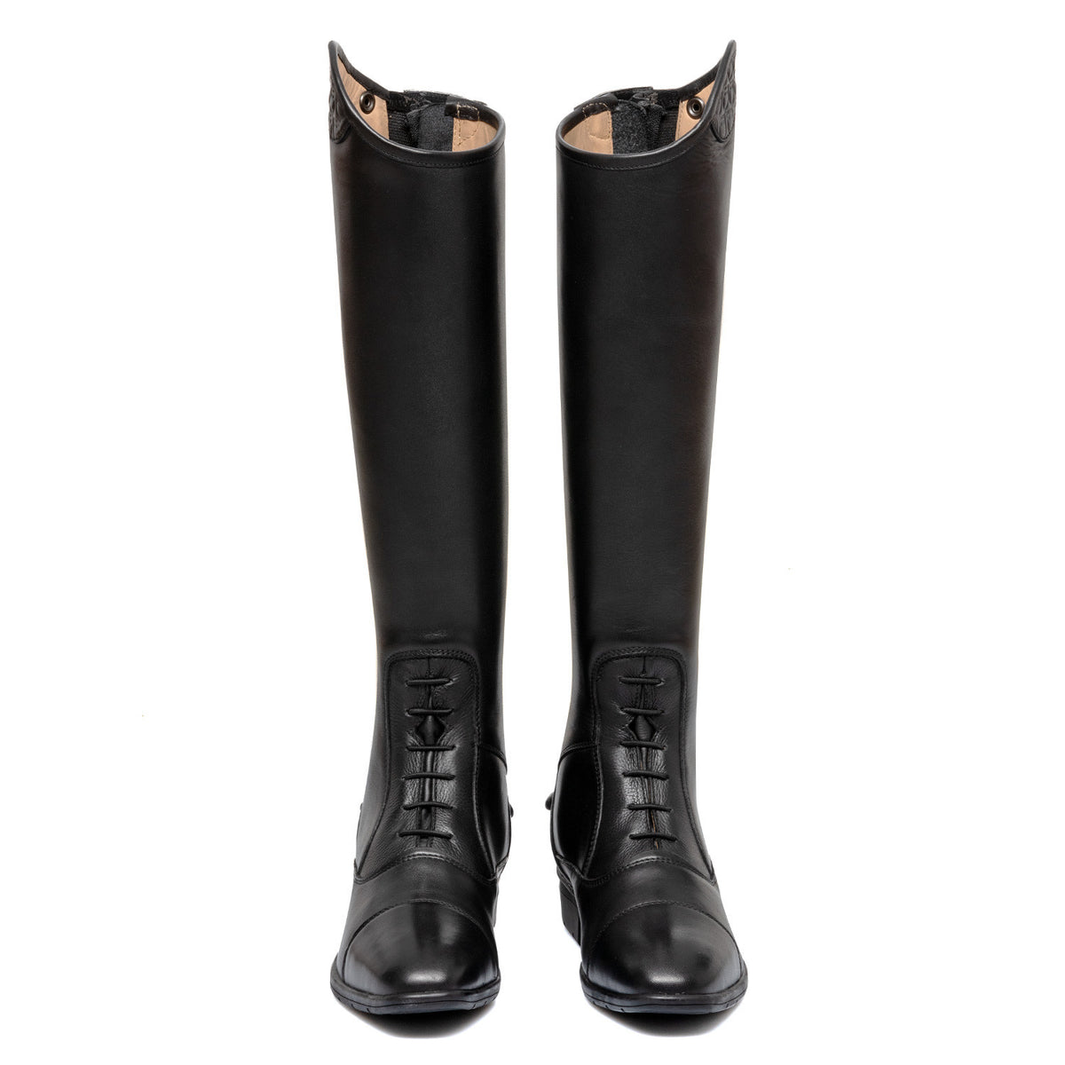 Equestro Unisex boots with laces and multilogo insert