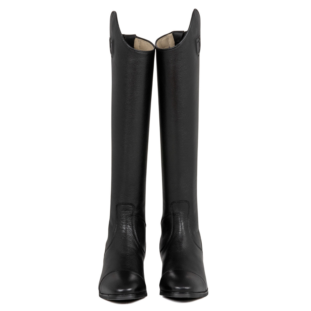 Equestro Unisex calfskin boots with rear zipper