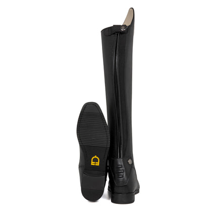Equestro Unisex calfskin boots with rear zipper