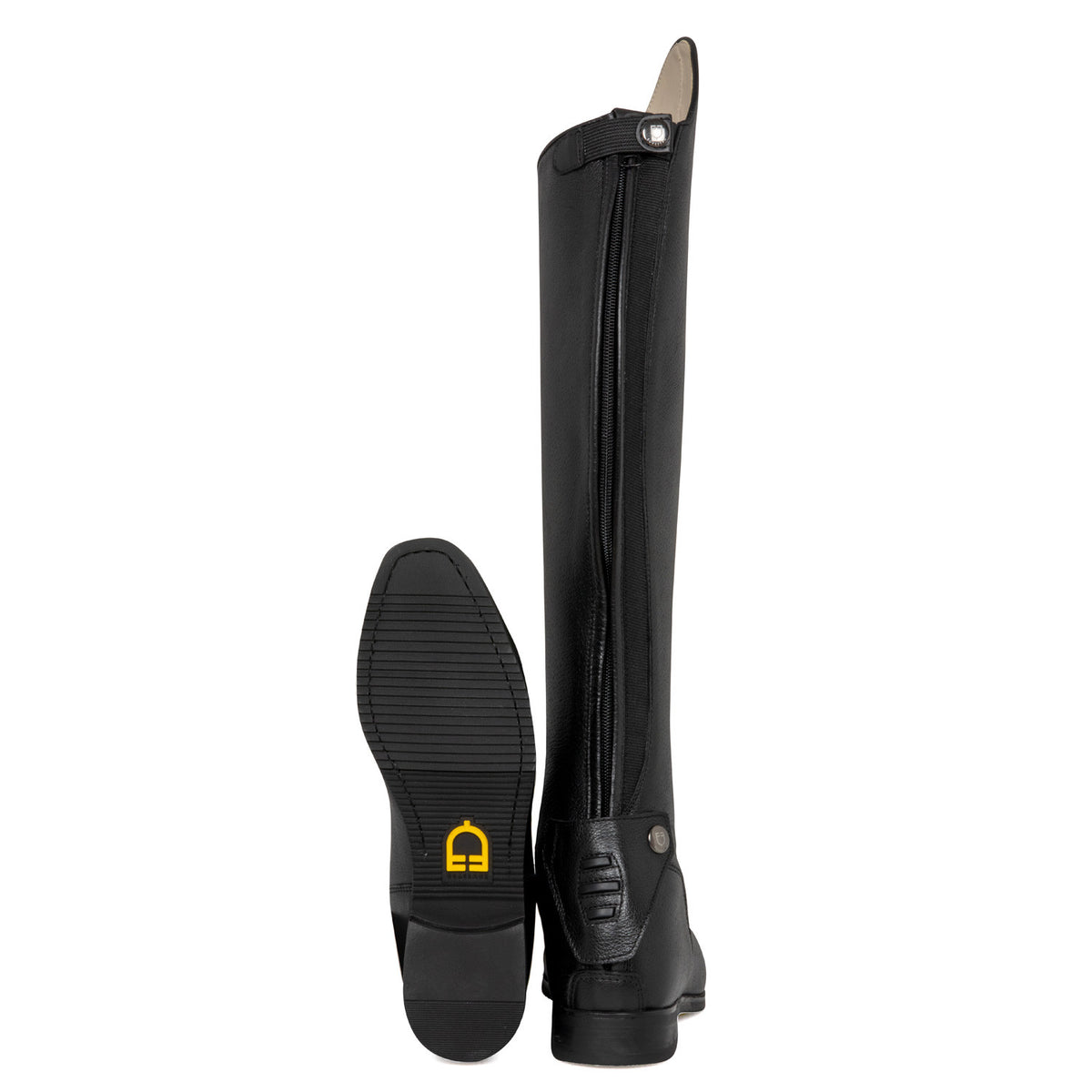 Equestro Unisex calfskin boots with front laces