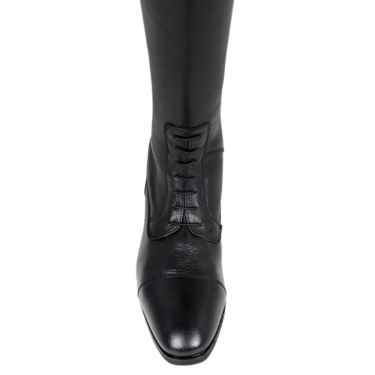 Equestro Unisex calfskin boots with front laces