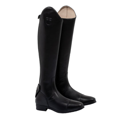 Equestro Neptune unisex leather boots with rear zipper