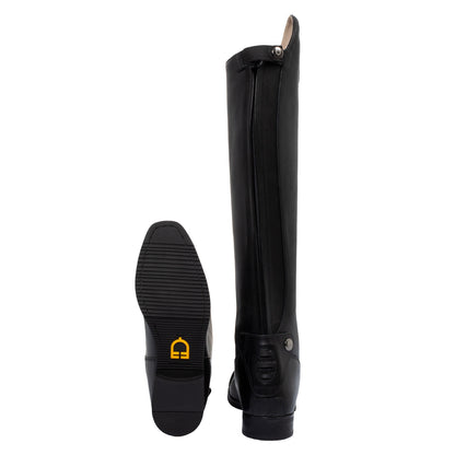 Equestro Neptune unisex leather boots with rear zipper