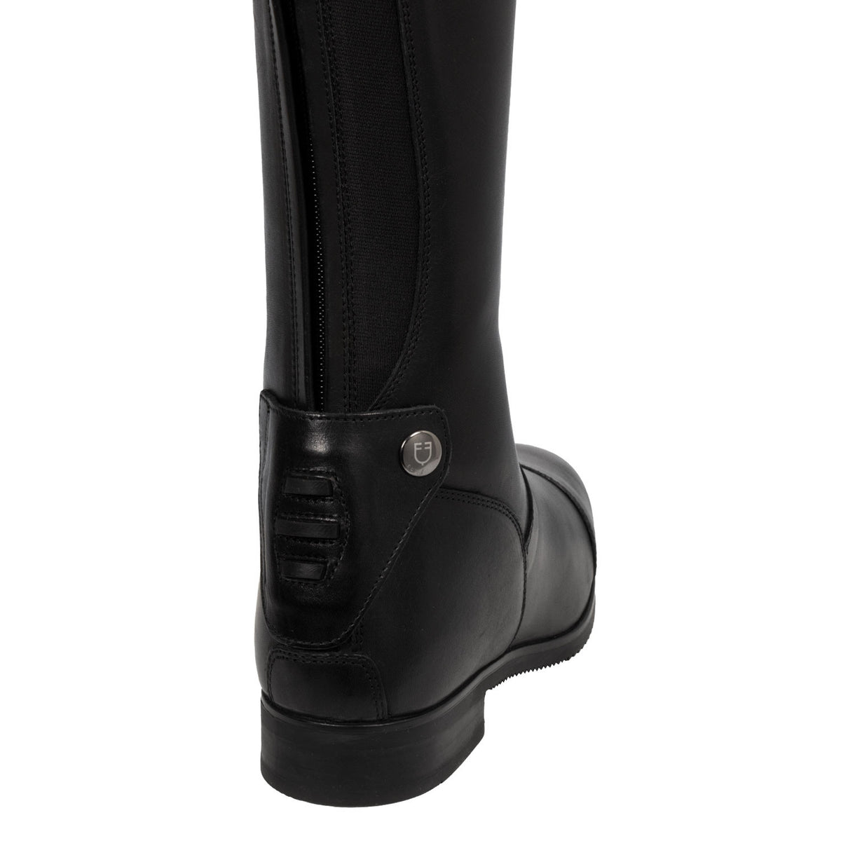 Equestro Neptune unisex leather boots with rear zipper