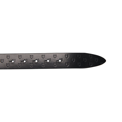 Equestro Leather logo belt with logoed buckle
