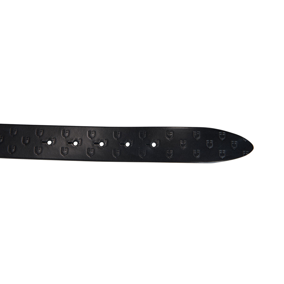 Equestro Leather logo belt with logoed buckle