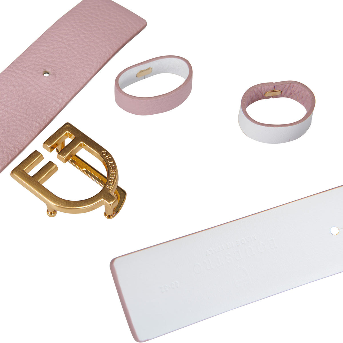 Equestro Double face smooth leather belt