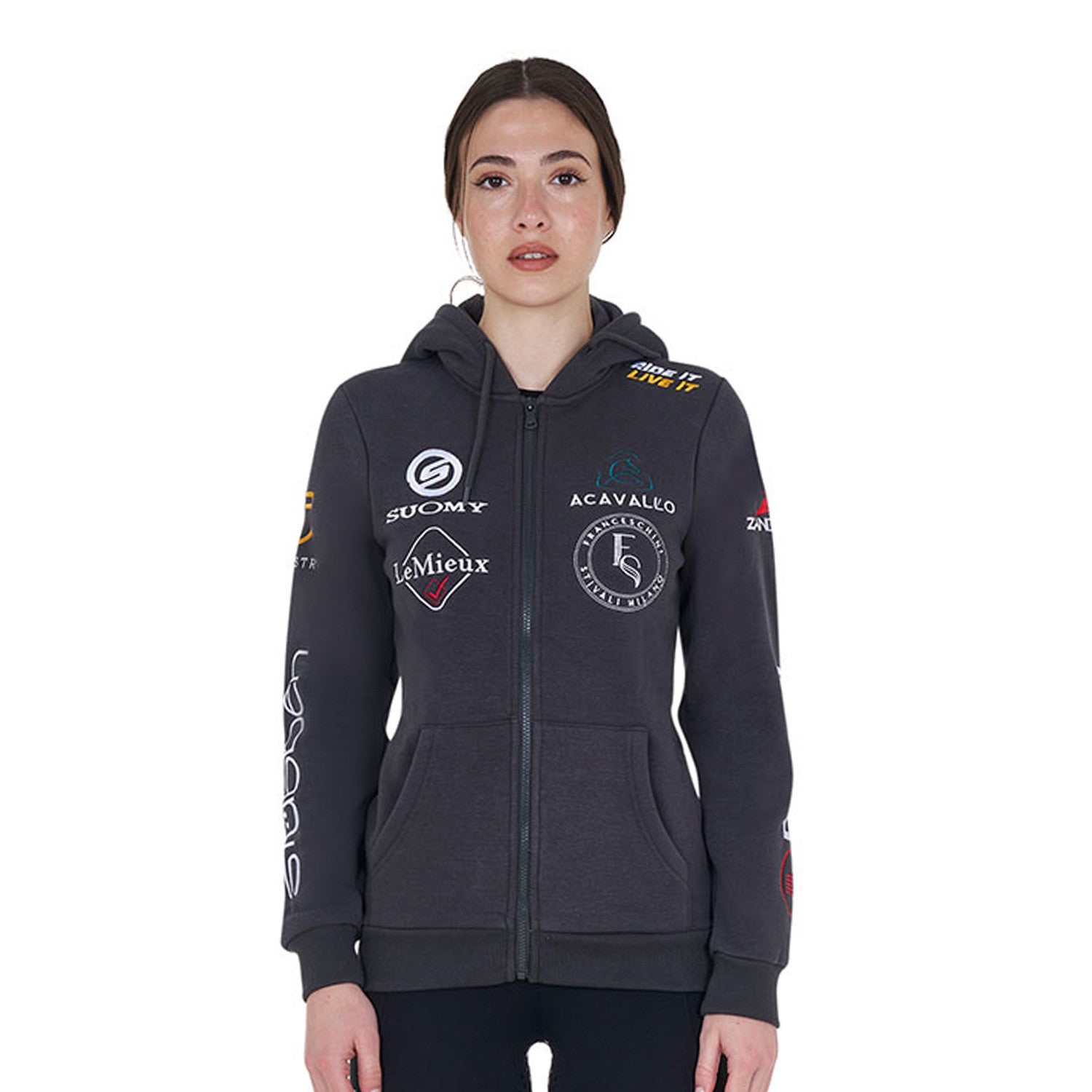 Equestro Women's multi-logo hoodie 2024 design