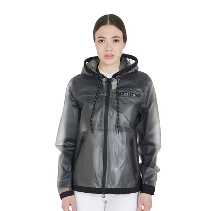 Equestro Women's transparent technical raincoat