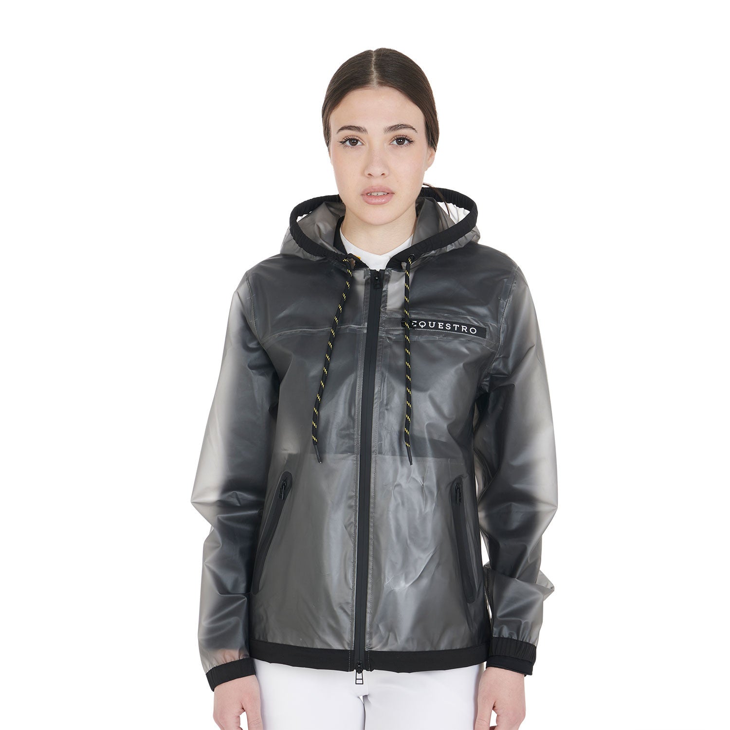 Equestro Women's transparent technical raincoat