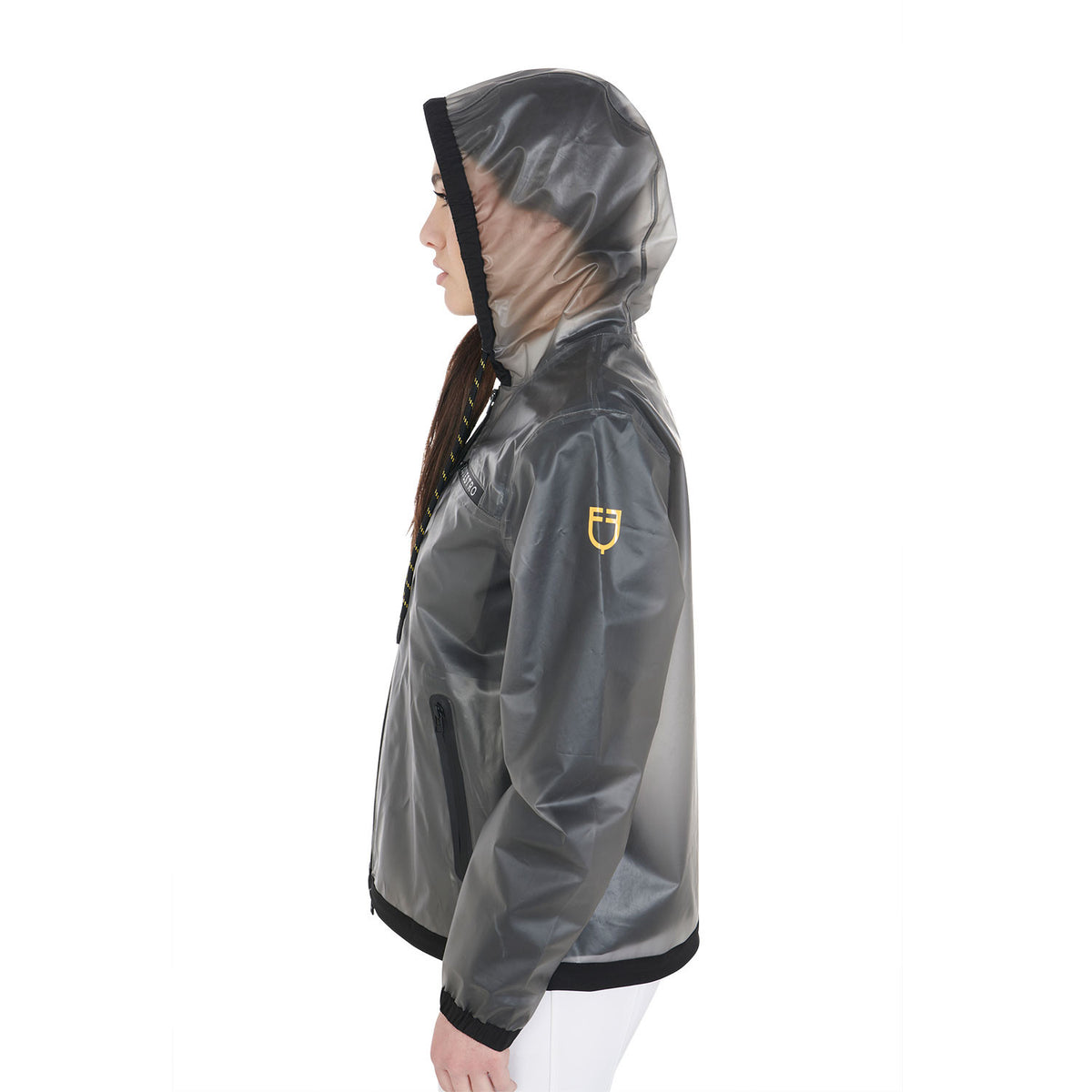 Equestro Women's transparent technical raincoat