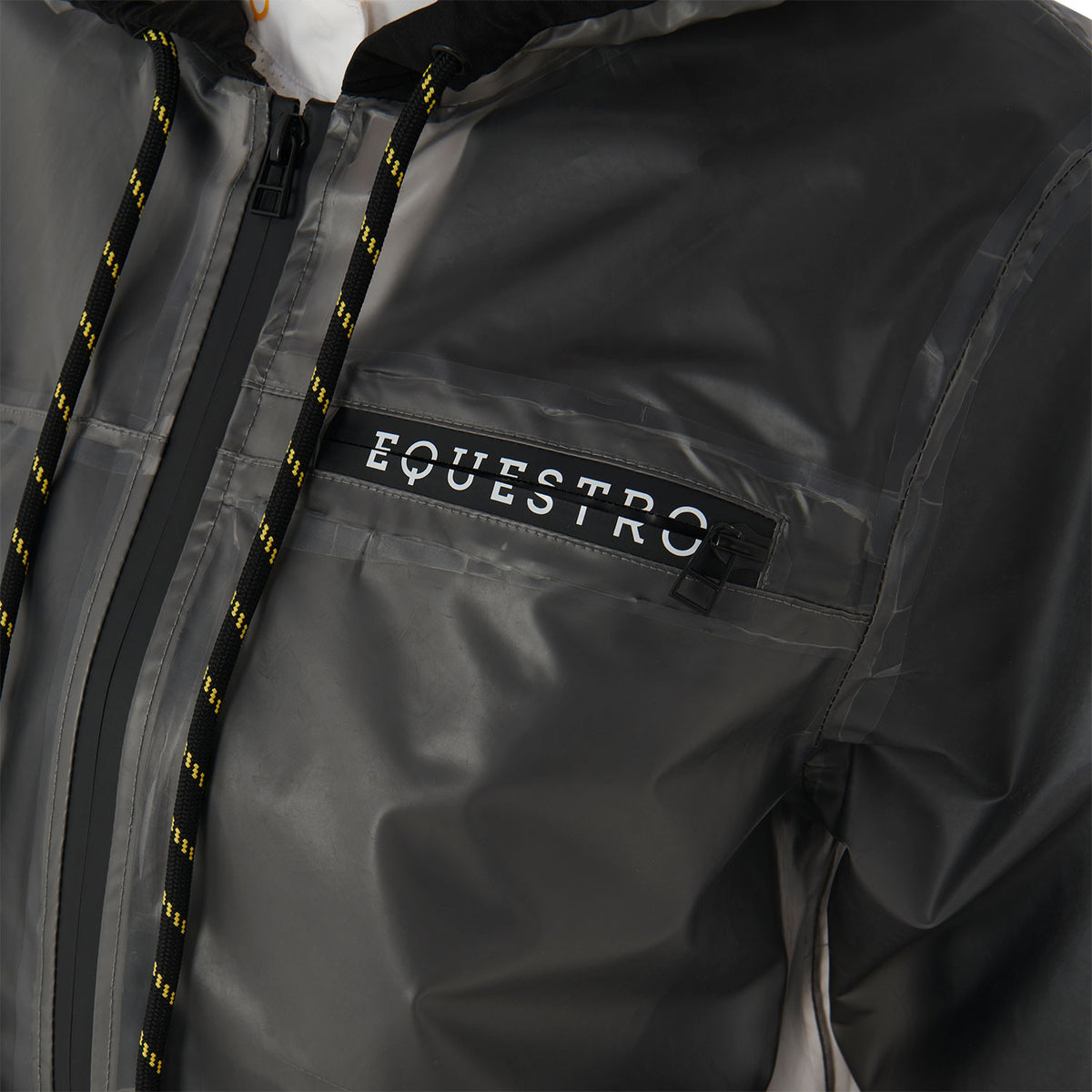 Equestro Women's transparent technical raincoat