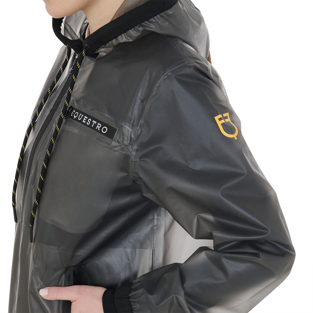 Equestro Women's transparent technical raincoat