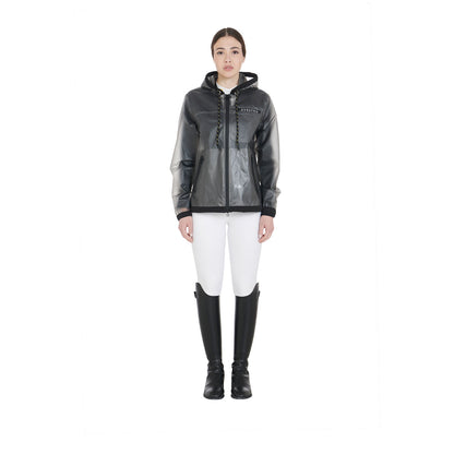 Equestro Women's transparent technical raincoat