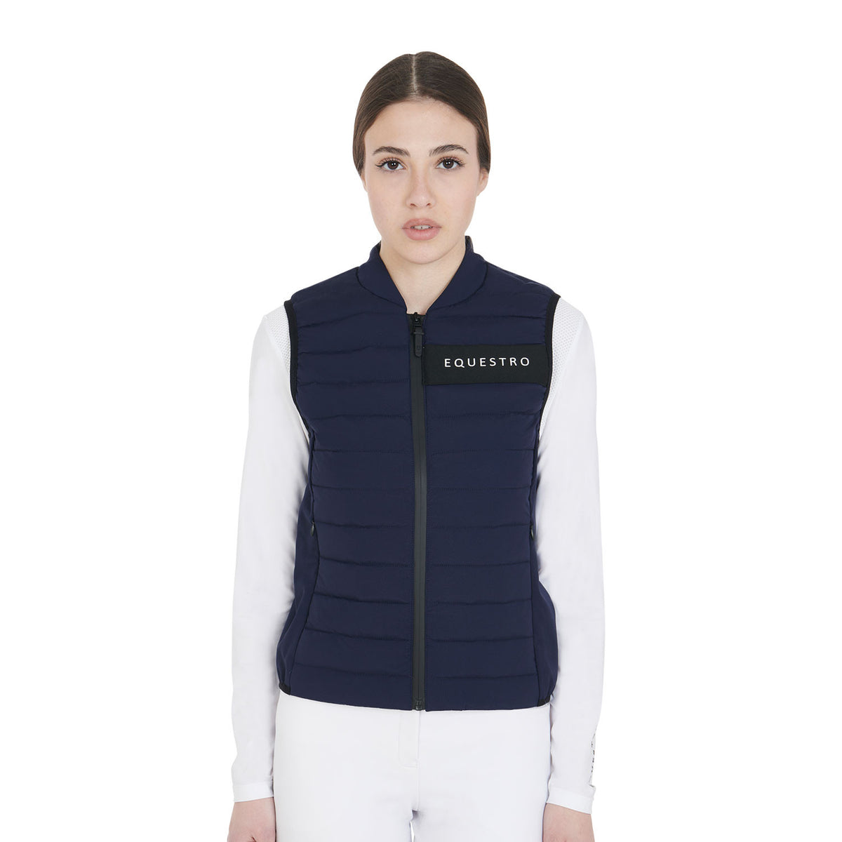Equestro Women's vest in windproof technical fabric