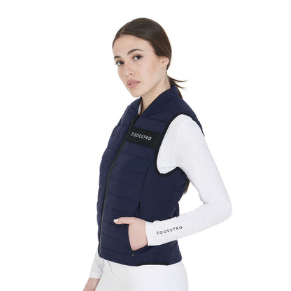 Equestro Women's vest in windproof technical fabric