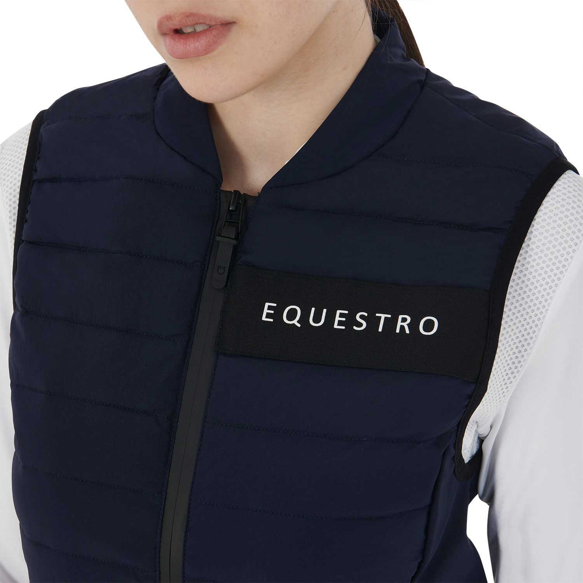 Equestro Women's vest in windproof technical fabric