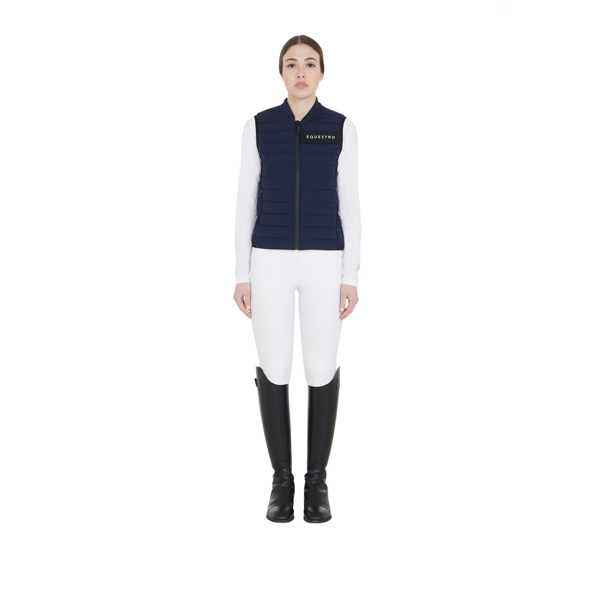 Equestro Women's vest in windproof technical fabric