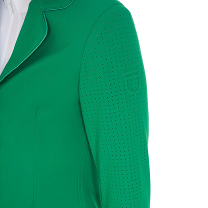 Equestro Women's competition jacket three buttons perforated fabric