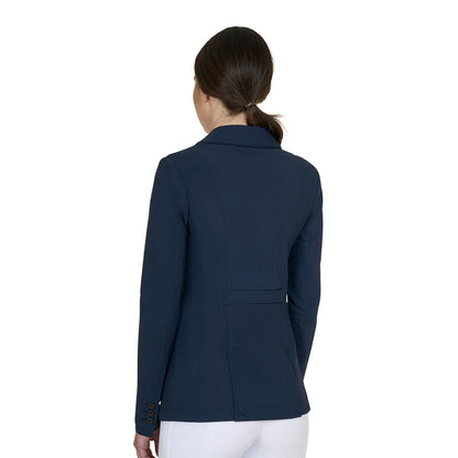 Equestro Women's competition jacket three buttons perforated fabric