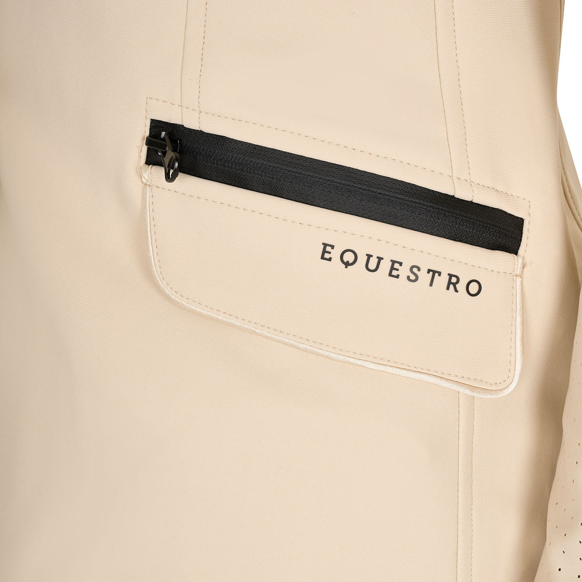 Equestro Women's competition jacket three buttons perforated fabric